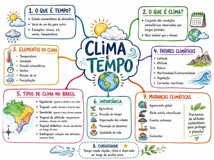 Mapa mental de Geografia