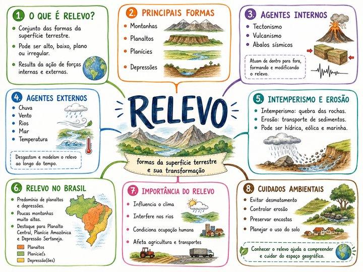Mapa mental de Geografia